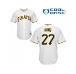 Youth Pittsburgh Pirates #27 Jung-ho Kang White Cool Base Stitched MLB Jersey