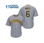 Youth Pittsburgh Pirates #6 Starling Marte Grey Cool Base Stitched MLB Jersey