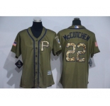 Women Majestic Pittsburgh Pirates #22 Andrew McCutchen Authentic Green Salute to Service MLB Jersey