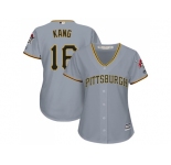 Women's Pittsburgh Pirates #16 Jung-ho Kang Grey Road Stitched MLB Jersey