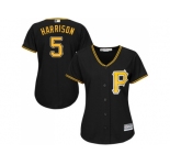 Women's Pittsburgh Pirates #5 Josh Harrison Black Alternate Stitched MLB Jersey