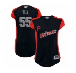 Women's Pittsburgh Pirates #55 Josh Bell Authentic Navy Blue National League 2019 Baseball All-Star Jersey