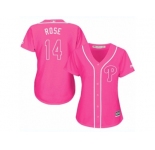 Women's Majestic Philadelphia Phillies #14 Pete Rose Replica Pink Fashion Cool Base MLB Jersey