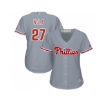 Women's Philadelphia Phillies #27 Aaron Nola Grey Road Stitched MLB Jersey