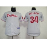 MLB Philadephia Phillis #34 Halladay Grey[Kids]