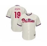 Youth Majestic Philadelphia Phillies #19 Tommy Joseph Authentic Cream Alternate Cool Base MLB Jersey