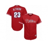 Youth Majestic Philadelphia Phillies #23 Aaron Altherr Replica Red Alternate Cool Base MLB Jersey