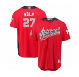 Youth Majestic Philadelphia Phillies #27 Aaron Nola Game Red National League 2018 MLB All-Star MLB Jersey
