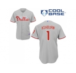 Youth Philadelphia Phillies #1 Richie Ashburn Grey Cool Base Stitched MLB Jersey