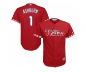 Youth Philadelphia Phillies #1 Richie Ashburn Red Cool Base Stitched MLB Jersey