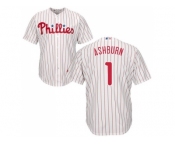 Youth Philadelphia Phillies #1 Richie Ashburn White(Red Strip) Cool Base Stitched MLB Jersey