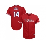 Youth Philadelphia Phillies #14 Pete Rose Red Cool Base Stitched MLB Jersey