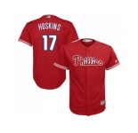 Youth Philadelphia Phillies #17 Rhys Hoskins Red Cool Base Stitched MLB Jersey