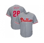 Youth Philadelphia Phillies #26 Chase Utley Grey Stitched MLB Jersey
