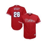 Youth Philadelphia Phillies #26 Chase Utley Red Cool Base Stitched MLB Jersey