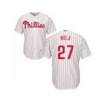 Youth Philadelphia Phillies #27 Aaron Nola White(Red Strip) Cool Base Stitched MLB Jersey