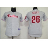 youth mlb philadelphia phillies #26 utley grey