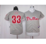 youth mlb philadelphia phillies #33 cliff lee grey