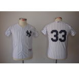 Youth MLB New York Yankees #33 Nick Swisher White Jerseys
