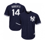 Youth Majestic New York Yankees #14 Brian Roberts Authentic Navy Blue Alternate MLB Jersey