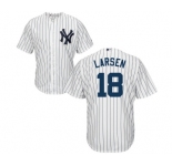 Youth Majestic New York Yankees #18 Don Larsen Authentic White Home MLB Jersey