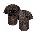 Youth Majestic New York Yankees #25 Gleyber Torres Authentic Camo Realtree Collection Flex Base MLB Jersey