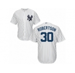 Youth Majestic New York Yankees #30 David Robertson Authentic White Home MLB Jersey