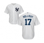 Youth New York Yankees #17 Matt Holliday Authentic White Home Baseball Jersey