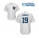 Youth New York Yankees #19 Masahiro Tanaka Authentic White Home Baseball Jersey