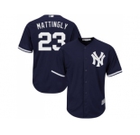 Youth New York Yankees #23 Don Mattingly Navy blue Cool Base Stitched MLB Jersey