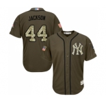 Youth New York Yankees #44 Reggie Jackson Authentic Green Salute to Service Baseball Jersey