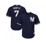 Youth New York Yankees #7 Mickey Mantle Navy blue Cool Base Stitched MLB Jersey