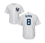 Youth New York Yankees #8 Yogi Berra Authentic White Home Baseball Jersey