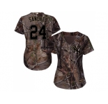 Women New York Yankees #24 Gary Sanchez Camo Realtree Collection Cool Base Stitched MLB Jersey