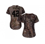 Women New York Yankees #42 Mariano Rivera Camo Realtree Collection Cool Base Stitched MLB Jersey