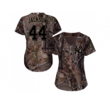 Women New York Yankees #44 Reggie Jackson Camo Realtree Collection Cool Base Stitched MLB Jersey