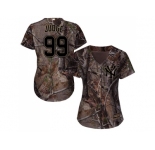 Women New York Yankees #99 Aaron Judge Camo Realtree Collection Cool Base Stitched MLB Jersey