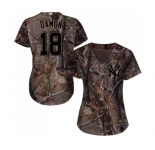 Women's Majestic New York Yankees #18 Johnny Damon Authentic Camo Realtree Collection Flex Base MLB Jersey