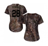 Women's Majestic New York Yankees #28 Austin Romine Authentic Camo Realtree Collection Flex Base MLB Jersey