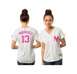 Women's New York Yankees #13 Alex Rodriguez White Home 2016 Mother's Day Cool Base Jersey