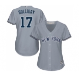 Women's New York Yankees #17 Matt Holliday Authentic Grey Road Baseball Jersey