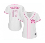 Women's New York Yankees #17 Matt Holliday Authentic White Fashion Cool Base Baseball Jersey