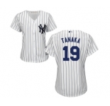 Women's New York Yankees #19 Masahiro Tanaka Authentic White Home Baseball Jersey