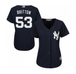 Women's New York Yankees #53 Zach Britton Authentic Navy Blue Alternate Baseball Jersey