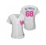 Women's New York Yankees #68 Dellin Betances White Home 2016 Mother's Day Cool Base Jersey