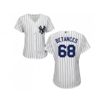 Women's New York Yankees #68 Dellin Betances White Strip Home Stitched MLB Jersey