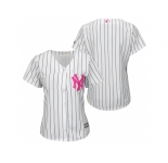 Women's New York Yankees White Home 2016 Mother's Day Cool Base Team Jersey