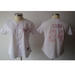 women mlb jerseys new york yankees #24 cano white[pink strip]