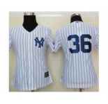 women mlb jerseys new york yankees #36 white[black stripe]