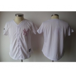 women mlb new york yankees blank white[pink strip]